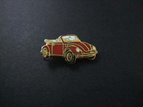 Volkswagen Kever Cabriolet rood ( goudkleurige lijnen)